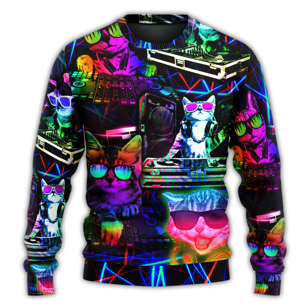 DJ Cat Cool Life Style – Sweater - Ugly Christmas Sweater