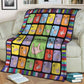 Asl Love American Sign Language Flannel Blanket For Bed Sofa And Reading Nook Decor