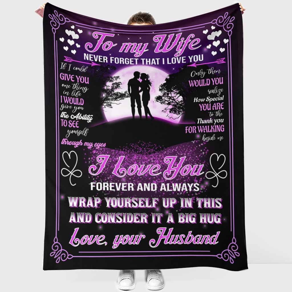Family To My Wife Lover Flannel Blanket For Living Room And Bedroom Styling