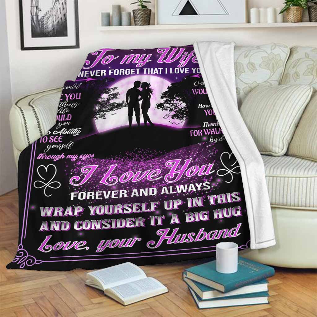 Family To My Wife Lover Flannel Blanket For Relaxing At Home And Travel
