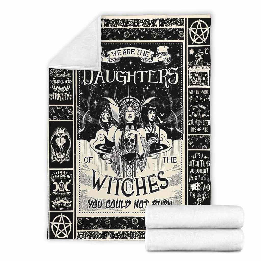 Witch We Are The Daughters Flannel Blanket For Bed Sofa And Reading Nook Decor