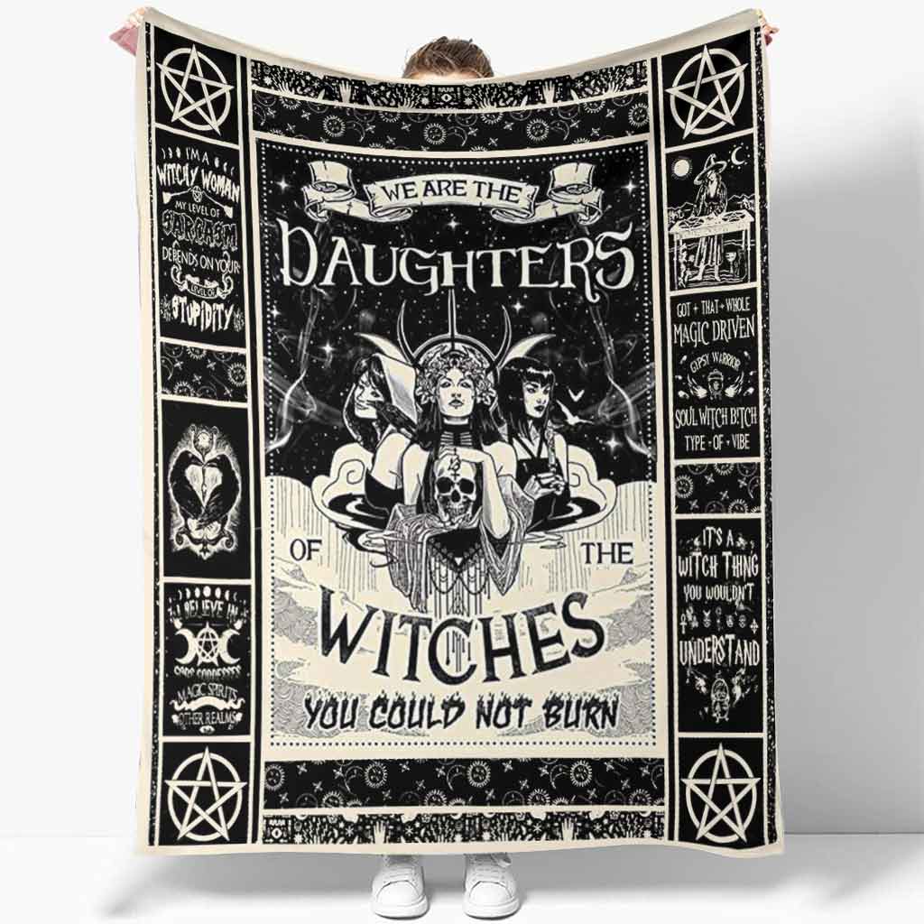 Witch We Are The Daughters Flannel Blanket For Cozy Bedroom And Sofa Decor