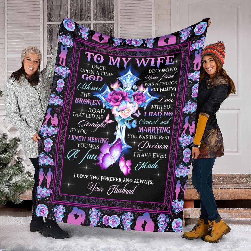 God To My Wife I Knew Flannel Blanket For Relaxing At Home And Travel
