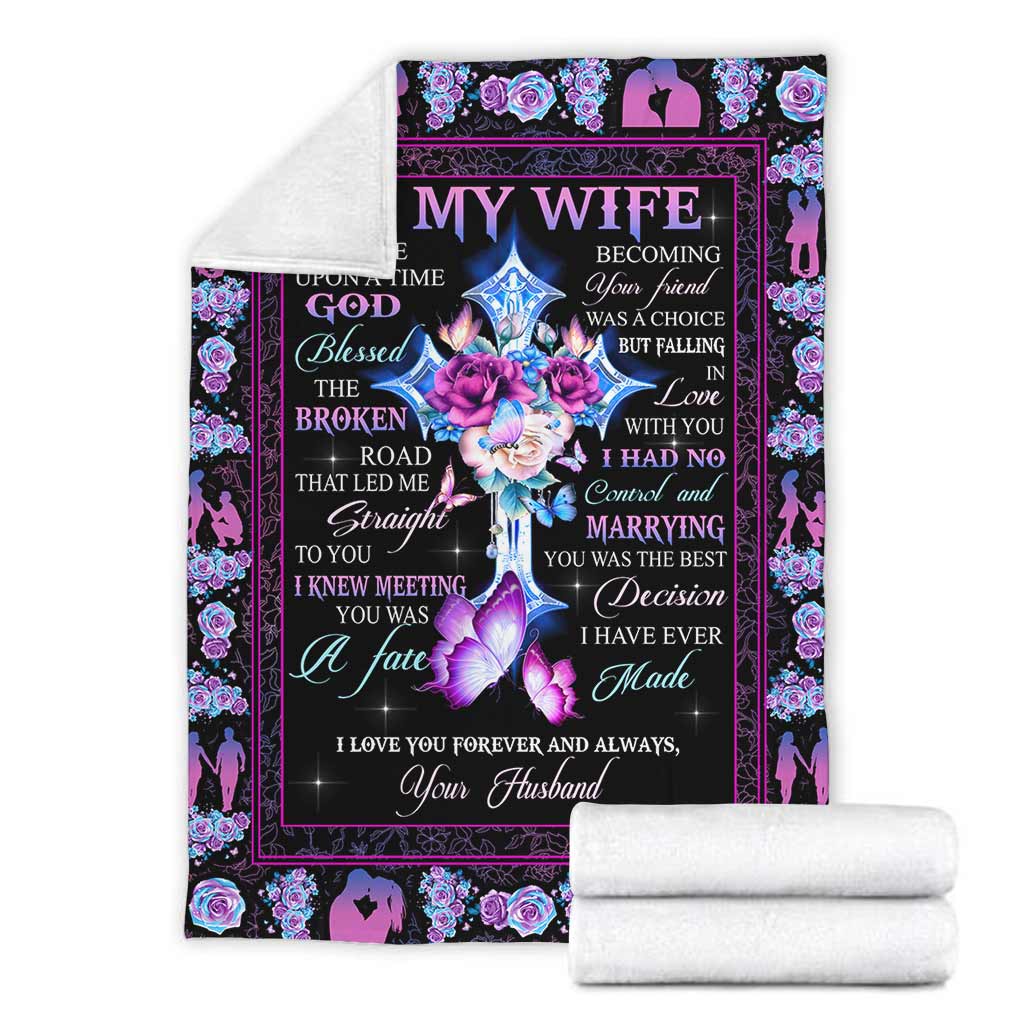 God To My Wife I Knew Flannel Blanket For Bed Sofa And Reading Nook Decor
