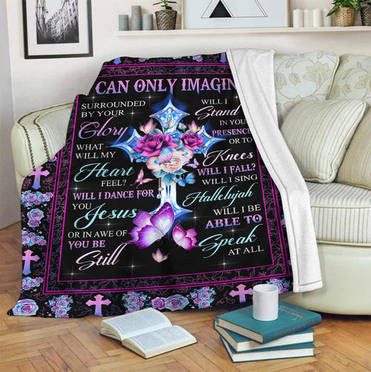 Christian Faith Inspiration Flannel Blanket For Cozy Bedroom And Sofa Decor