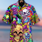 Rainbow Skull Smile Vintage Style - Hawaiian Shirt
