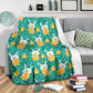 Easter Bunny Egg Pattern Flannel Blanket For Living Room And Bedroom Styling