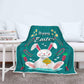 Easter Happy Bunny Flannel Blanket For Soft Bed Couch And Home Comfort