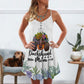 Floral Dachshund Mom – Women's Summer Sleeveless V-Neck Camisole Dress