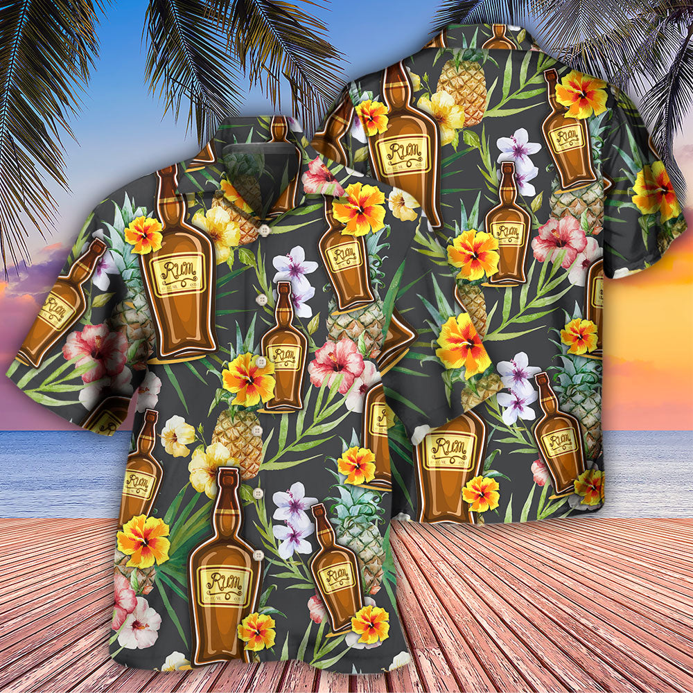 Tropical Wine And Rum Drinking Art – Hawaiian Shirt
