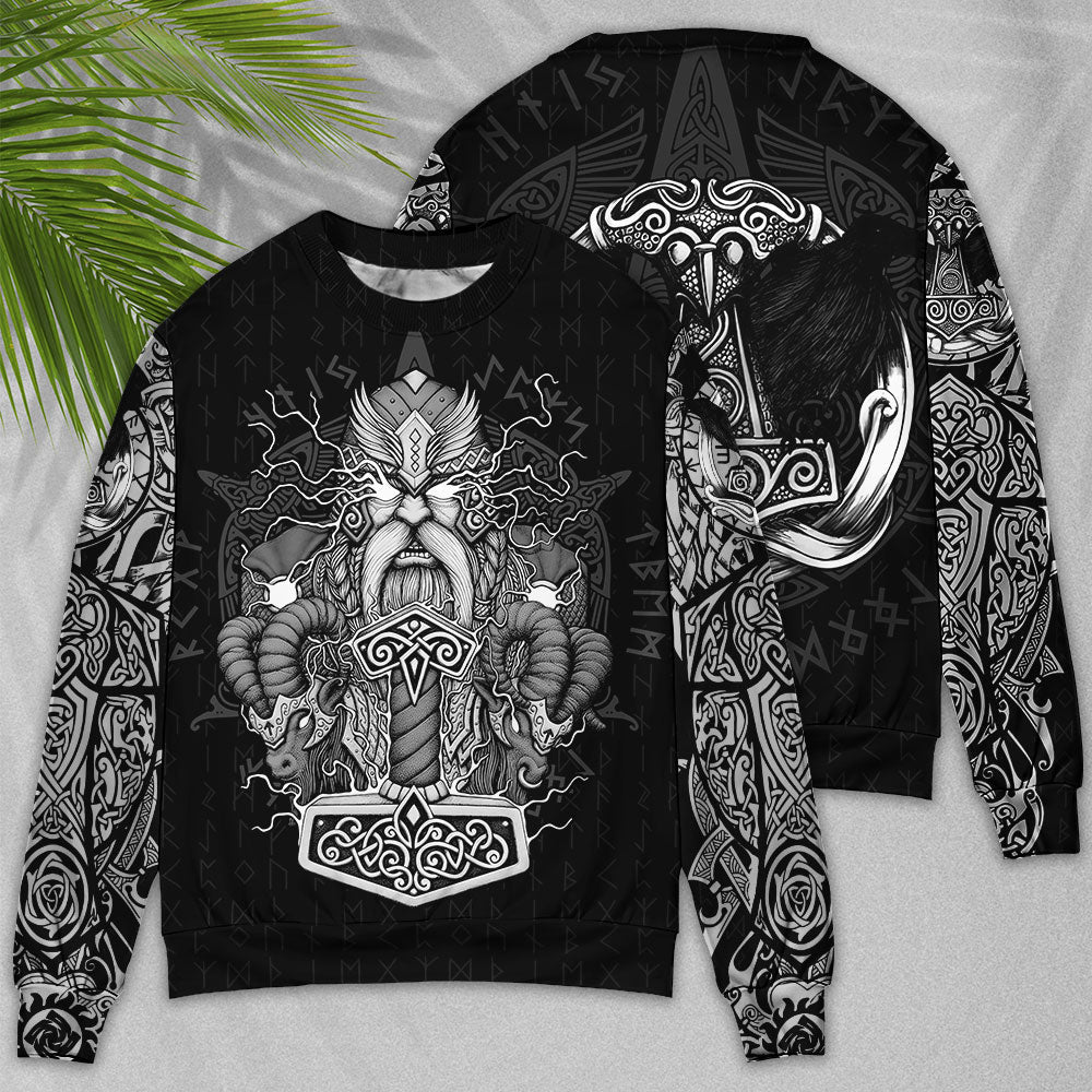 Viking Warrior Thunder Power Style – Sweater - Ugly Christmas Sweater