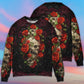 Skull And Roses Artistic Style – Sweater - Ugly Christmas Sweater