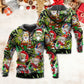 Christmas Santa Hippie Smoking Funny Style - Hoodie