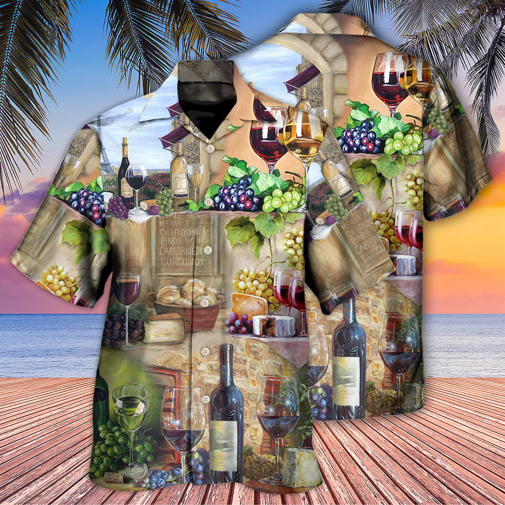 Wine Grape And Cheese Artistic Style – Hawaiian Shirt