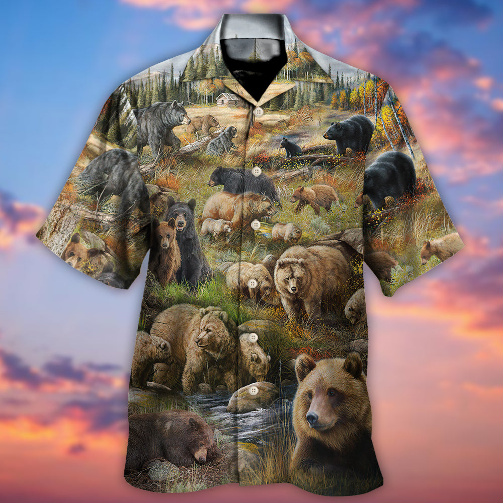 Be Brave Little Bear Inspirational Art – Hawaiian Shirt