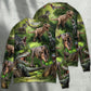 Dinosaur Forest Adventure Art – Sweater - Ugly Christmas Sweater