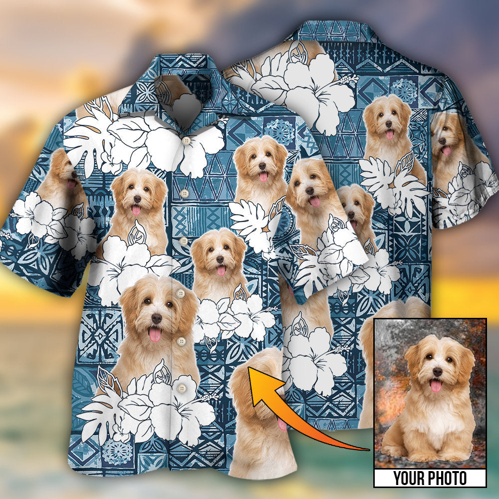 Summer Aloha Dog Custom Photo - Hawaiian Shirt