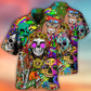 Colorful Hippie Skull Psychedelic - Hawaiian Shirt