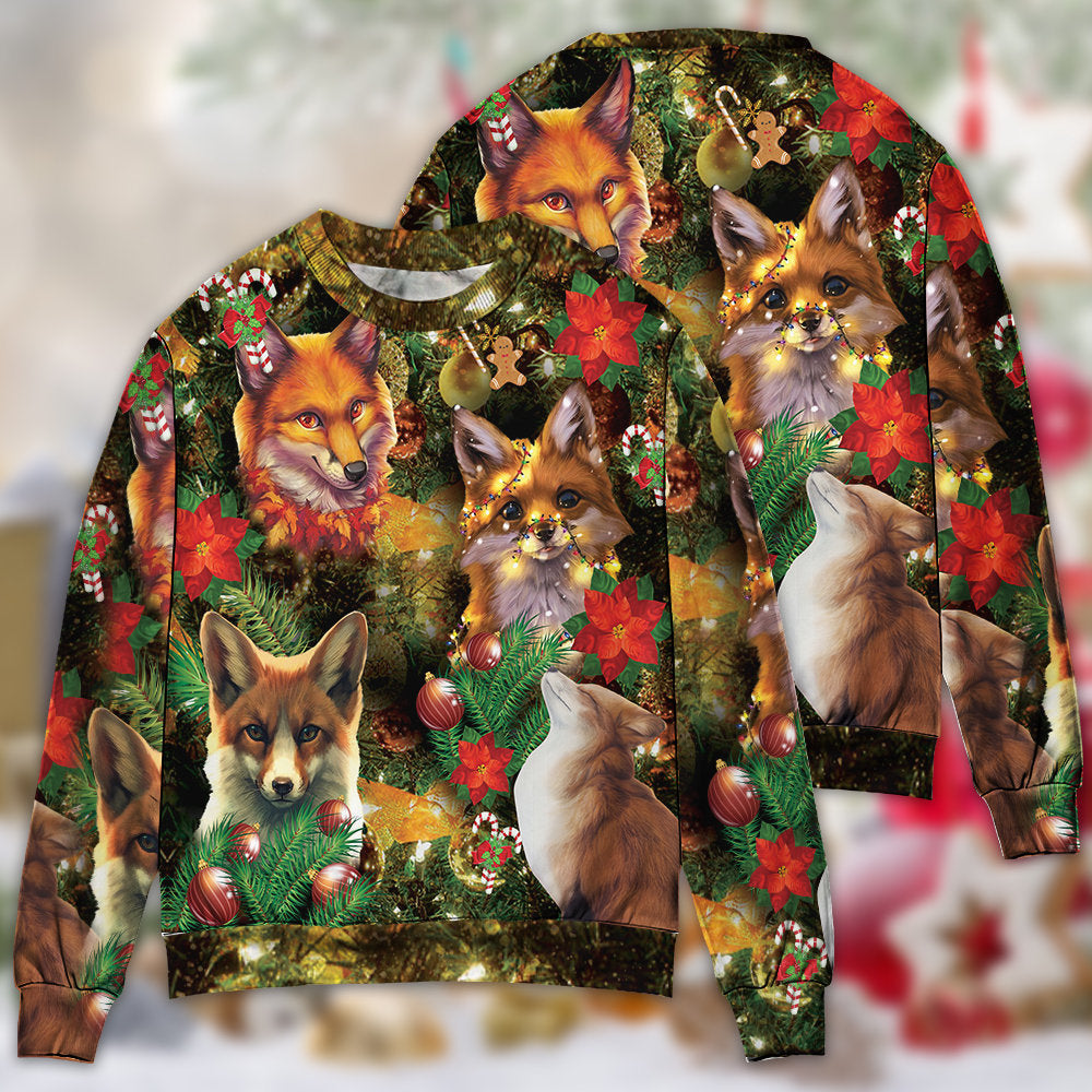 Christmas Foxmas Merry Holiday – Sweater - Ugly Christmas Sweater