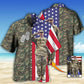 Patriotic Military USA Flag Custom Photo – Hawaiian Shirt