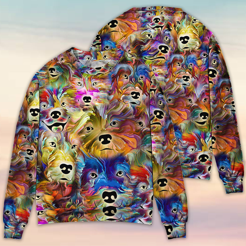 Dog Memory Painting Art Style – Sweater - Ugly Christmas Sweater