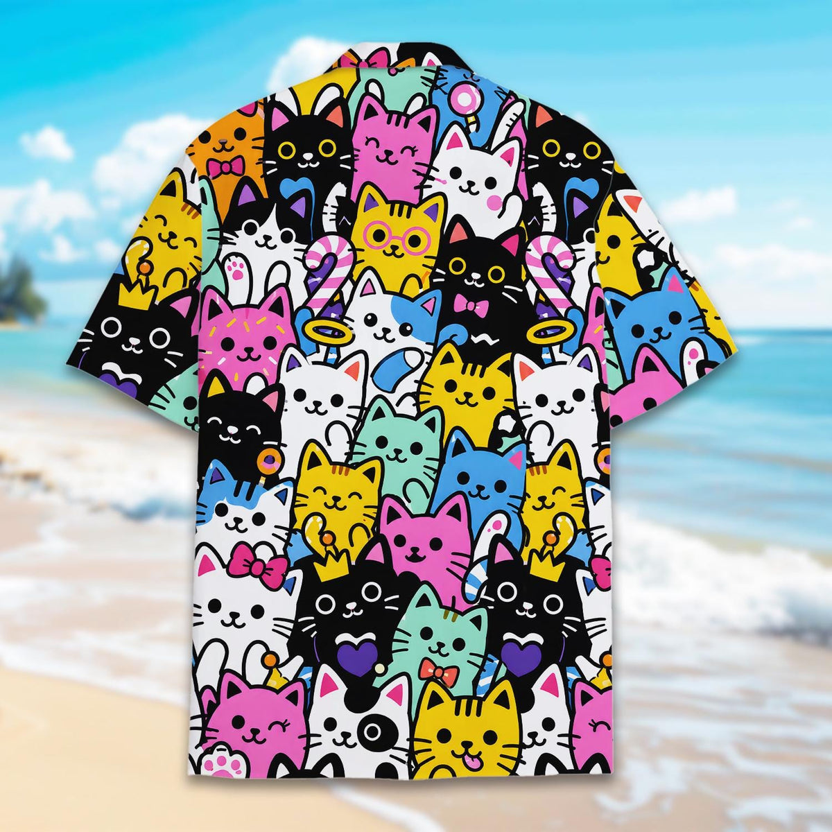 Funny Cat Colorful Cute Kitty Summer – Hawaiian Shirt