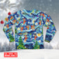 Christmas Dancing Reindeers Happy - Pajamas Long Sleeve - Owls Matrix LTD