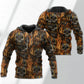Skull Fire Impact Art - 3D Hoodie