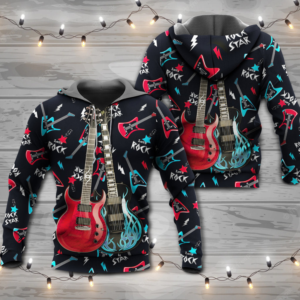 Guitar All I Need Is Music - 3D Hoodie