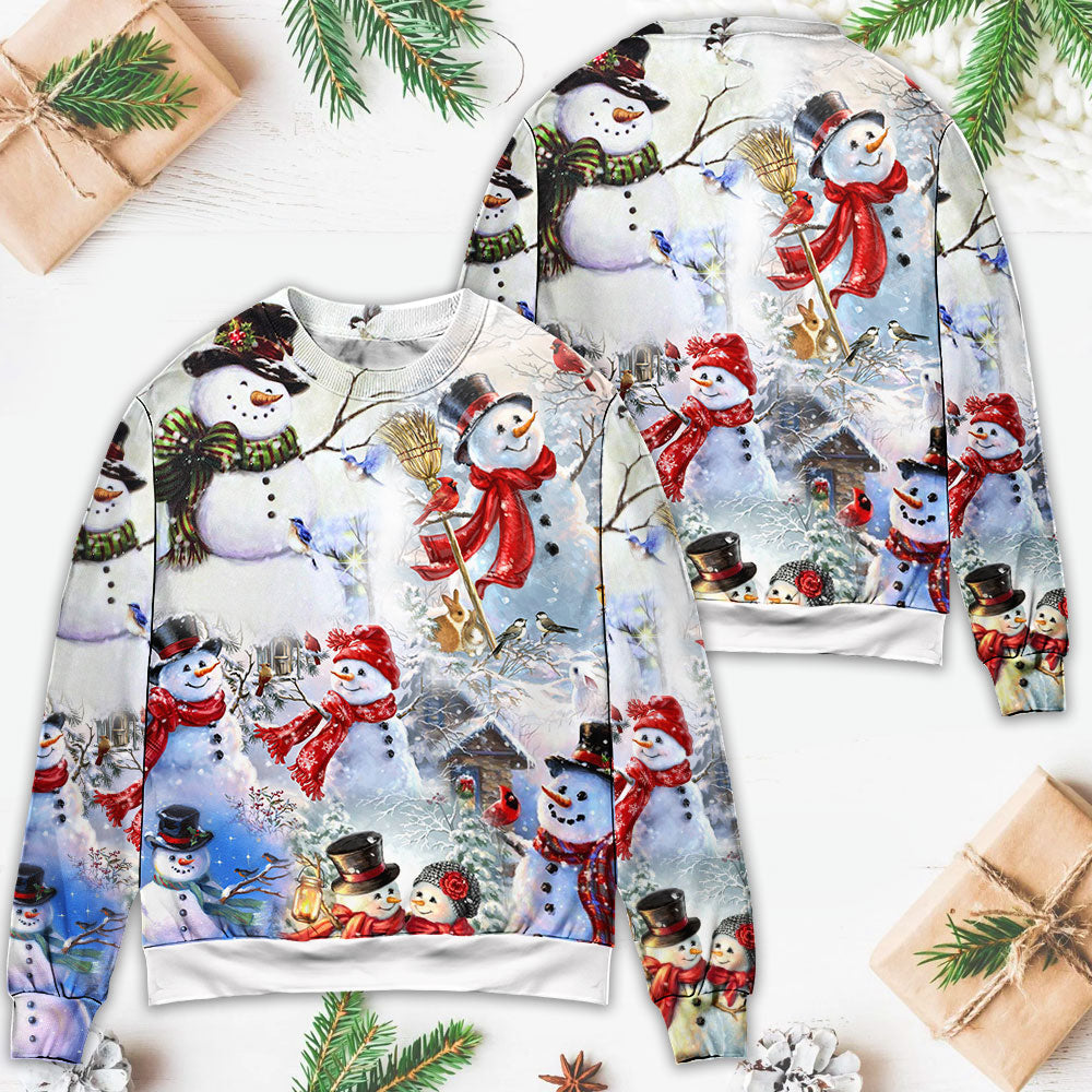 Snowman Christmas Merry Xmas Style – Sweater - Ugly Christmas Sweater
