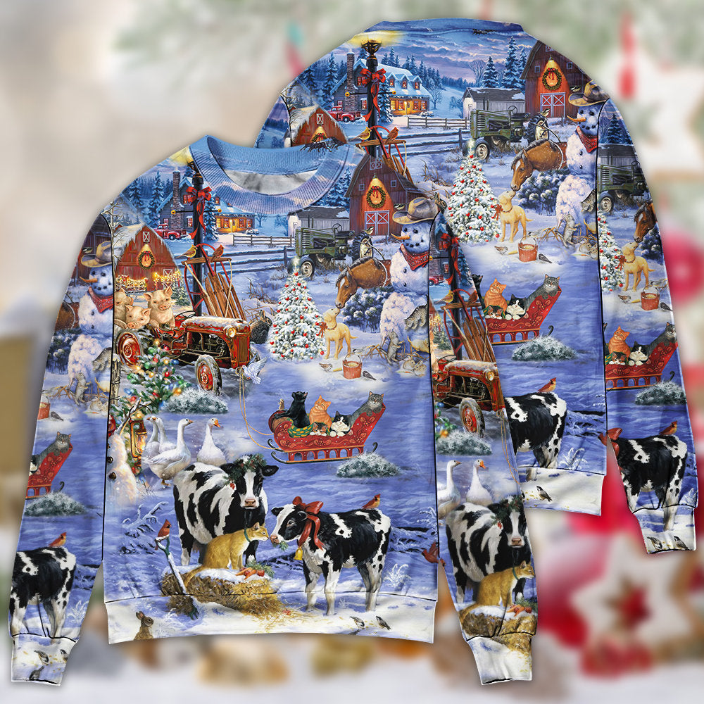 Christmas Love Farm Happy Life – Sweater - Ugly Christmas Sweater