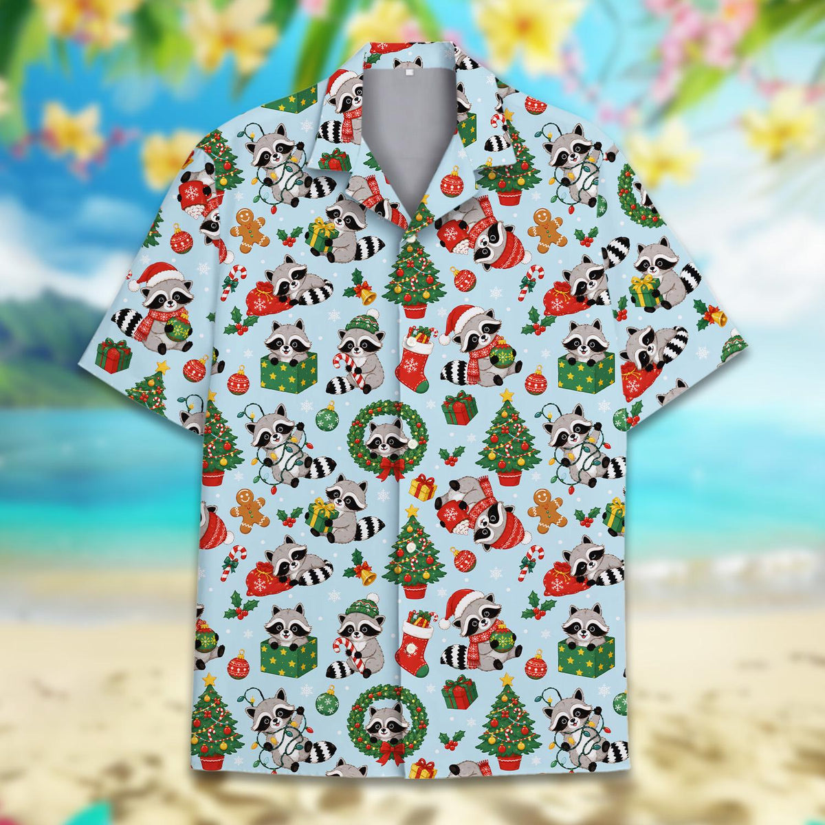 Christmas Raccoon Cute Holiday Party – Hawaiian Shirt
