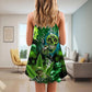 Skull Hear No Evil Style – Women's Summer Sleeveless V-Neck Camisole Dress