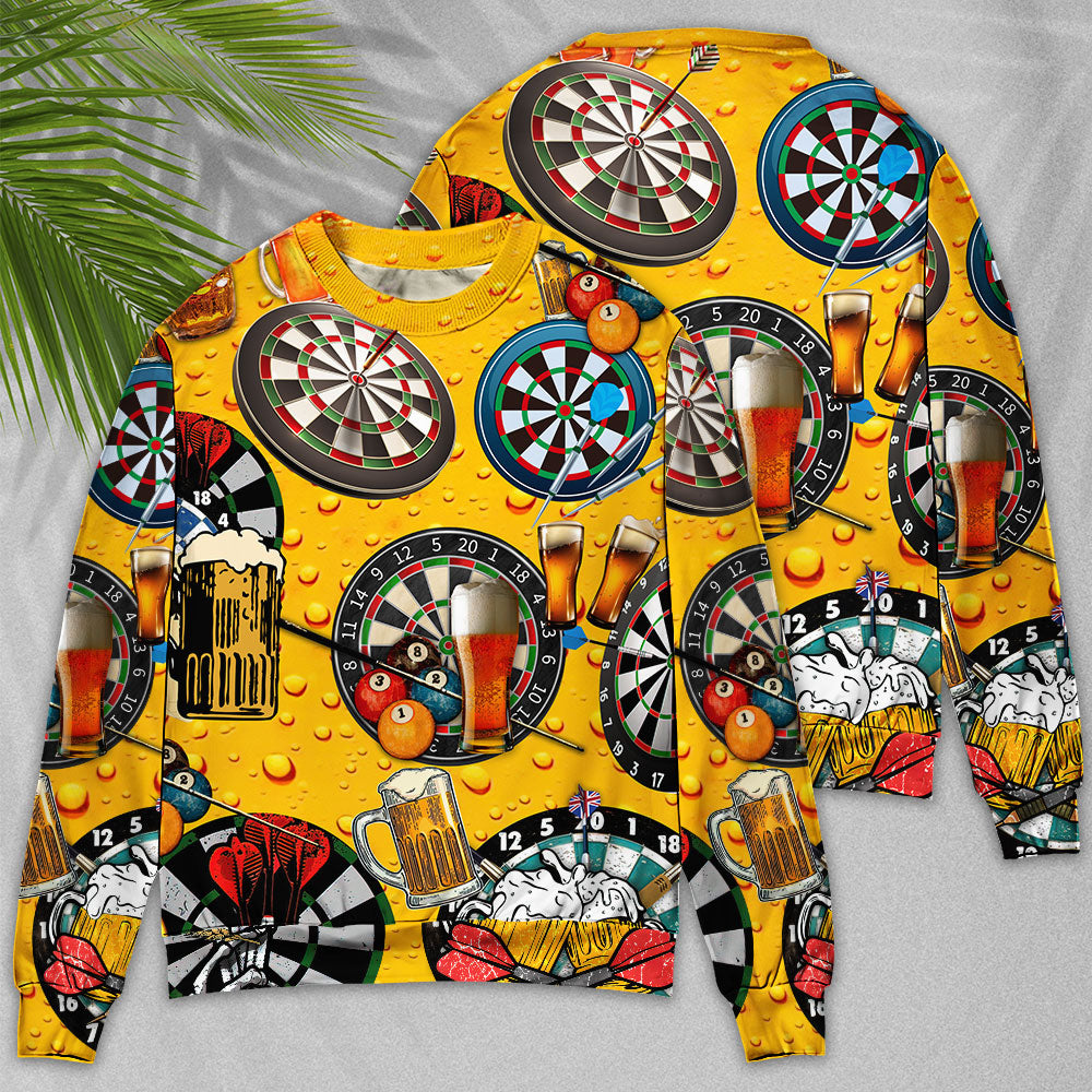 Dart And Beer Lover Life Style – Sweater - Ugly Christmas Sweater