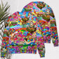 Hippie Mushroom Psychedelic Art Style – Sweater - Ugly Christmas Sweater