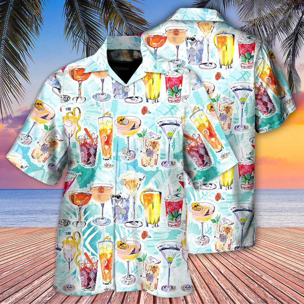 Wine Cocktail Beach Tropical - Hawaiian Shirt