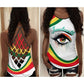 Black Woman Love Peace Colorful Eyes Collection – Hollow Tank Top