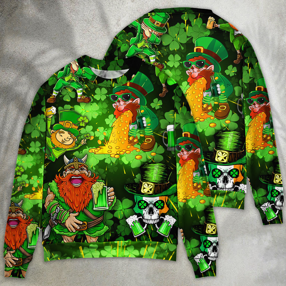 Irish Viking Skull Leprechaun Gnome Style – Sweater - Ugly Christmas Sweater