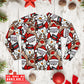 Christmas Cutie Santa And Reindeer Funny Style - Pajamas Long Sleeve - Owls Matrix LTD