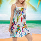 Cat And Running Lover – Women's Summer Sleeveless V-Neck Camisole Dress