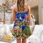 Christmas Santa Toy Workshop – Women's Summer Sleeveless V-Neck Camisole Dress
