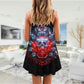 Skull Electric Dream Bold – Women's Summer Sleeveless V-Neck Camisole Dress