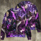 Purple Dragon Skull Lightning Fantasy Art – Sweater - Ugly Christmas Sweater