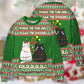 Cat Wrecks Tree Meowy Christmas – Sweater - Ugly Christmas Sweater