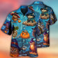 Halloween Owl Witch Night Sky – Hawaiian Shirt