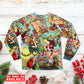 Chirstmas Love Santa World Map - Pajamas Long Sleeve - Owls Matrix LTD