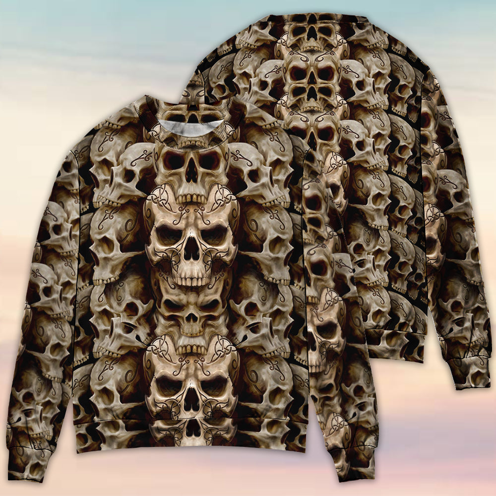 Skull Inner Darkness Art Style – Sweater - Ugly Christmas Sweater