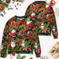 Christmas Santa Snowman Merry Xmas All – Sweater - Ugly Christmas Sweater