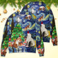 Christmas Cat Playing In Starry Night – Sweater - Ugly Christmas Sweater