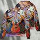 Colorful Guitar Lover Abstract Art – Sweater - Ugly Christmas Sweater